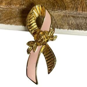 Vintage Avon Breast Cancer Awareness Ribbon Brooch Pin